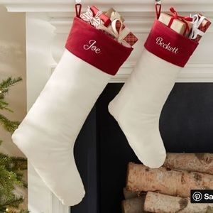 Pottery Barn Velvet Stocking Personalized - JAZMYN